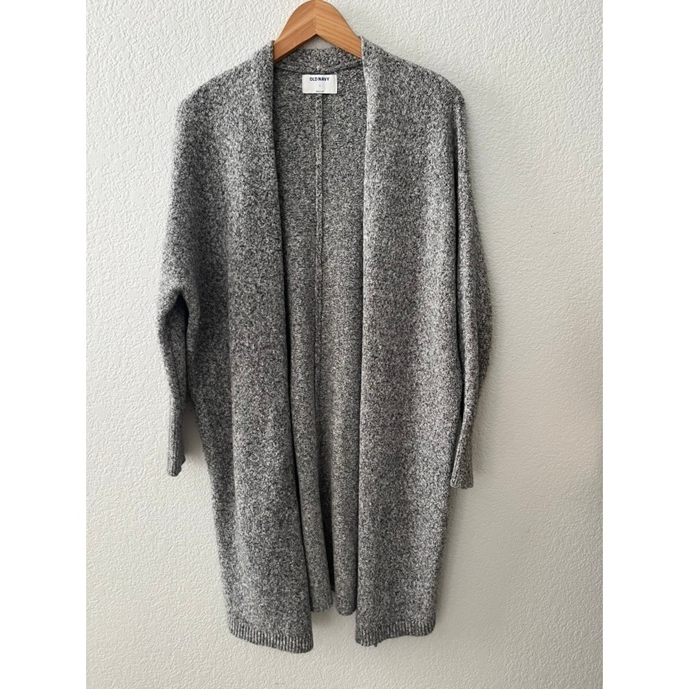 Old Navy Womens Grey Marl Open Front Longline Cardigan Sweater Size S